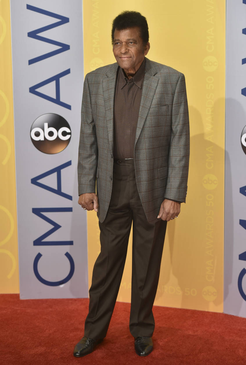 Charley Pride arrives at the 50th annual CMA Awards at the Bridgestone Arena on Wednesday, Nov. 2, 2016, in Nashville, Tenn. (Photo by Evan Agostini/Invision/AP)