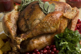 Americans may not eat the most turkey, but each person consumed more than six Thanksgiving-sized turkeys in 2015. The United States takes the number two spot for average turkey consumption per person in 2015. (AP Photo/Larry Crowe)