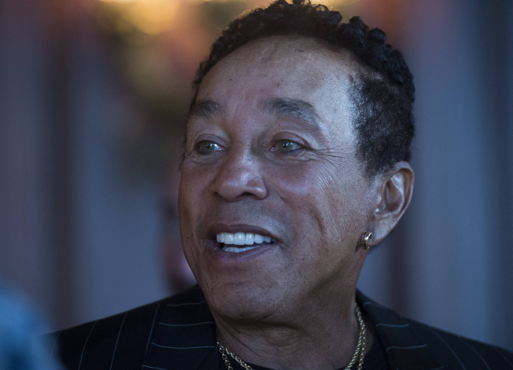Gershwin Prize recipient Smokey Robinson appears for a special display while visiting the Library of Congress in Washington, Tuesday, Nov. 15, 2016. (AP Photo/Molly Riley)