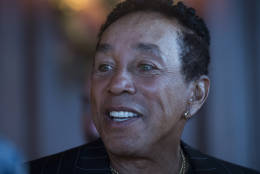 Gershwin Prize recipient Smokey Robinson appears for a special display while visiting the Library of Congress in Washington, Tuesday, Nov. 15, 2016. (AP Photo/Molly Riley)