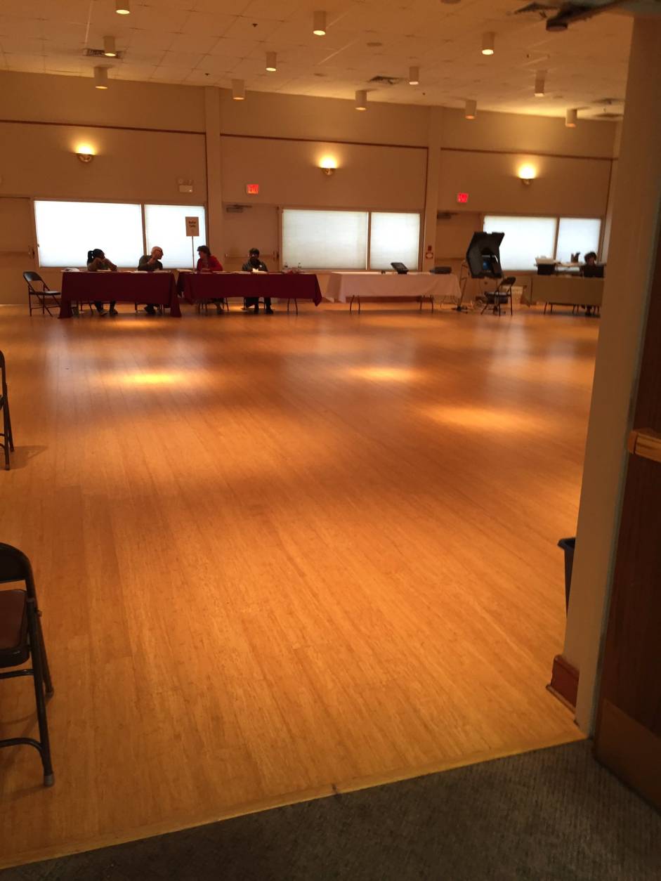 The polling station in Alexandria, Va. looks pretty empty as of 2 p.m. (Courtesy Lauryn Ricketts via Twitter)