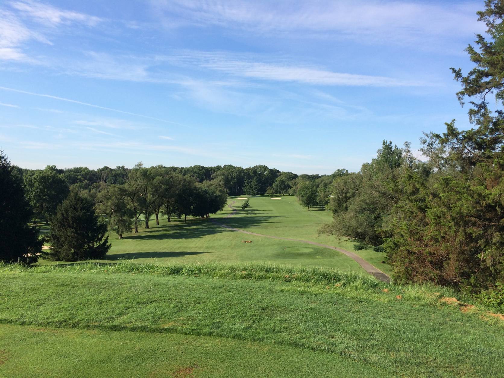 The view from the first tee at Glenn Dale Golf Course.