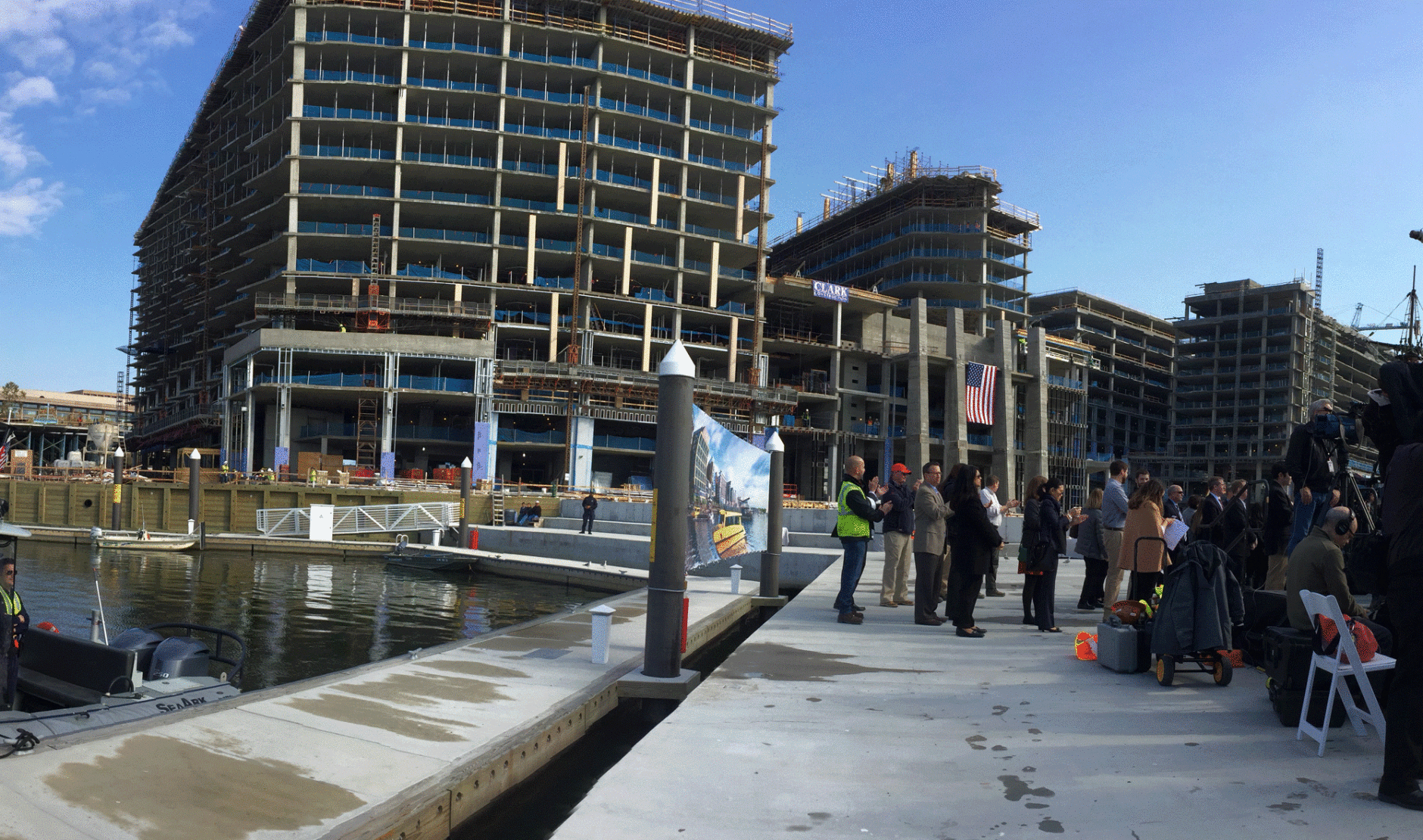 The Wharf will feature year-round waterside activities and events. "Even the buildings and the cafes, they all open up within 40 feet of the water," said P.N. Hoffman CEO of Monty Hoffman, a co-developer of The Wharf. (WTOP/Kristi King)