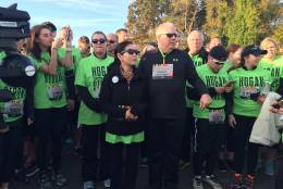 Maryland Gov. Larry Hogan was among 20,000 runners who participated in the Across the Bay 10K Sunday, Nov. 6, 2016. (WTOP/Dennis Foley)