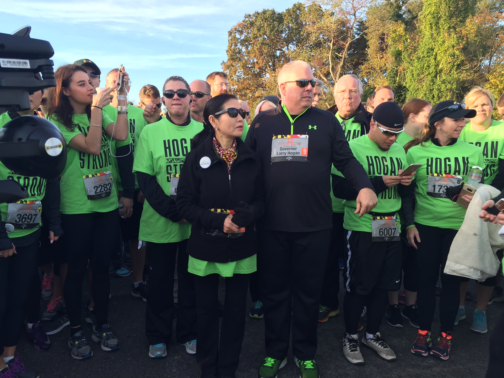 Maryland Gov. Larry Hogan was among 20,000 runners who participated in the Across the Bay 10K Sunday, Nov. 6, 2016. (WTOP/Dennis Foley)