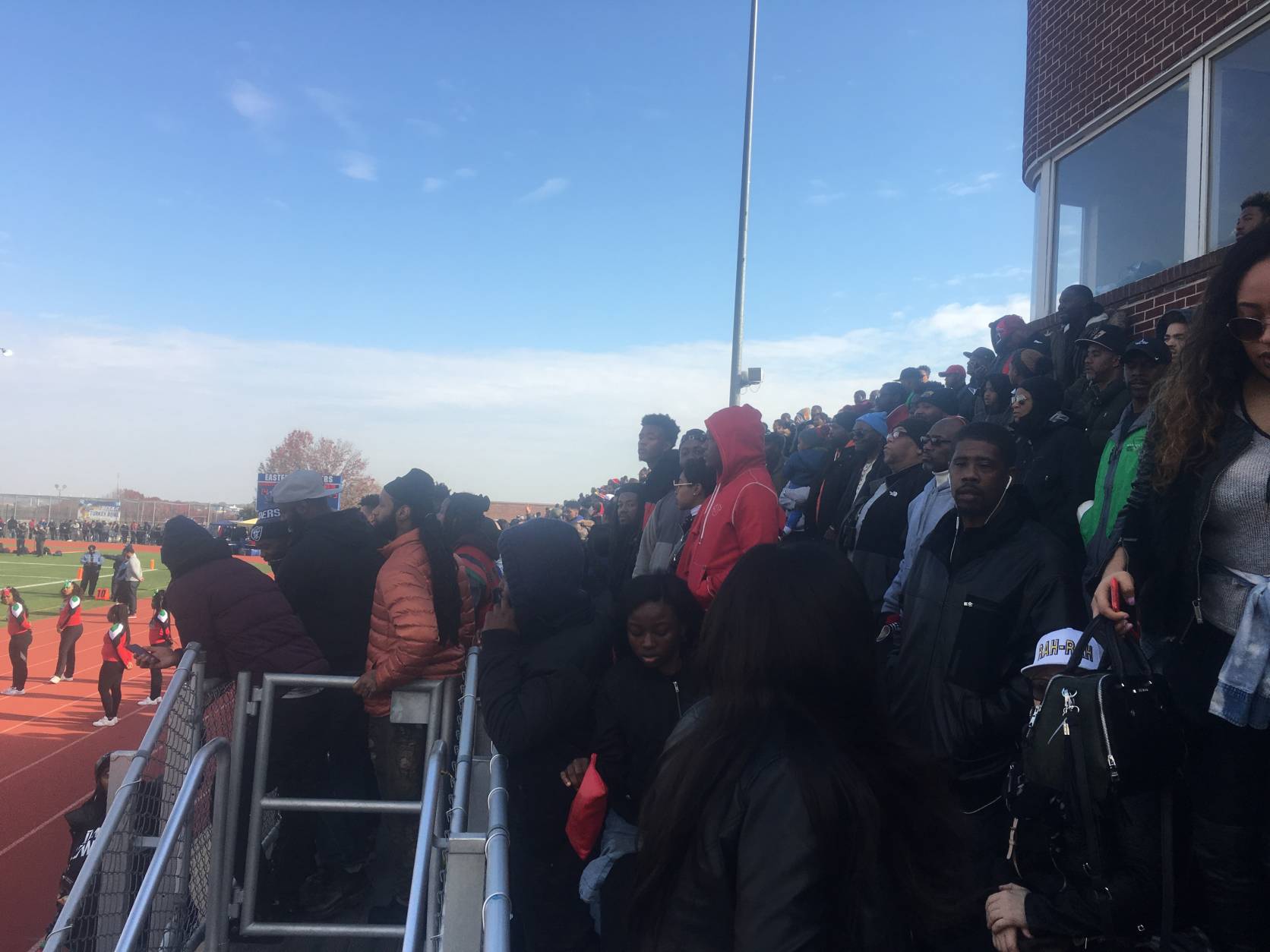Fans at the Turkey Bowl on Thursday, Nov. 24. (WTOP/Mike Murillo)
