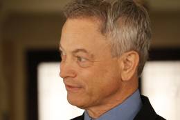 Actor Gary Sinise made time to talk to reporters before the homecoming celebration for Capt. Avila. (WTOP/Kate Ryan)