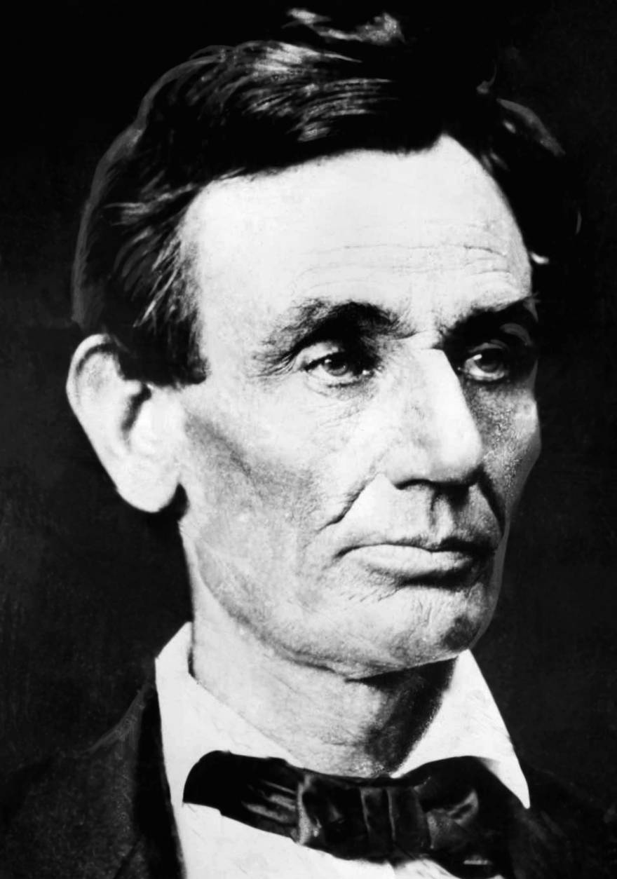 President Abraham Lincoln is shown in a photograph by Alex Hessler, November 1860 shortly after he won the election on Nov. 6 in Chicago, Ill. (AP Photo/Alex Hessler)