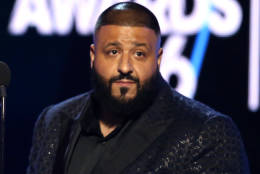 FILE - In this June 26, 2016 file photo, DJ Khaled speaks at the BET Awards in Los Angeles.  The hip-hop producer and artist, radio personality and Snapchat favorite has a deal with Crown Archetype for “The Keys,” to be published Nov. 22. (Photo by Matt Sayles/Invision/AP, File)