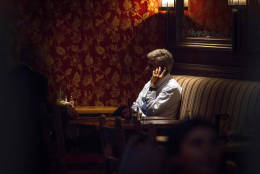 Libertarian candidate for president Gary Johnson takes a phone call in a restaurant prior to his election night party Tuesday, November 8, 2016 in Albuquerque, NM. (AP Photo/Juan Labreche)