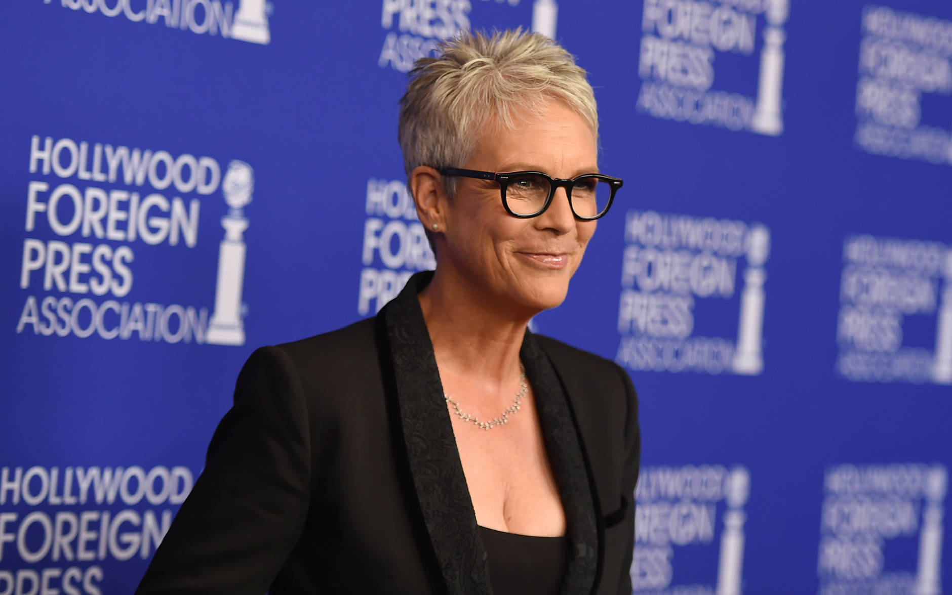 Jamie Lee Curtis arrives at the Hollywood Foreign Press Association Grants Banquet at the Beverly Wilshire hotel on Thursday, Aug. 4, 2016, in Beverly Hills, Calif. (Photo by Jordan Strauss/Invision/AP)