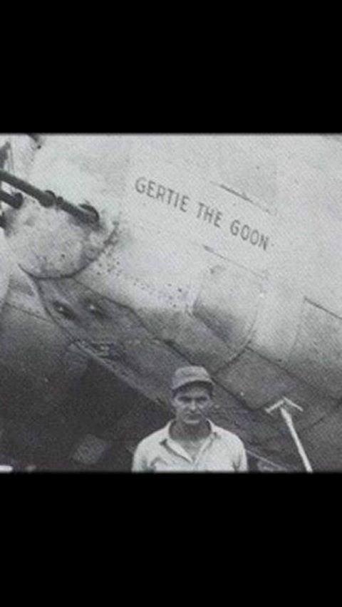 Dana Sacoman sends this in via Facebook: "This is my Marine grandfather flew in the Pacific theater during WWII the same plane my grandmother helped to build at home as a riveter.  And my father a 100% disabled Vietman veteran."