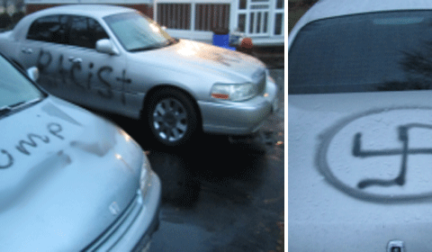 Police: Swastikas, ‘racist’ spray-painted on cars in Md. driveway