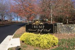 An entrance to the Trump National Golf Course in Sterling is seen. (WTOP/Nick Iannelli)