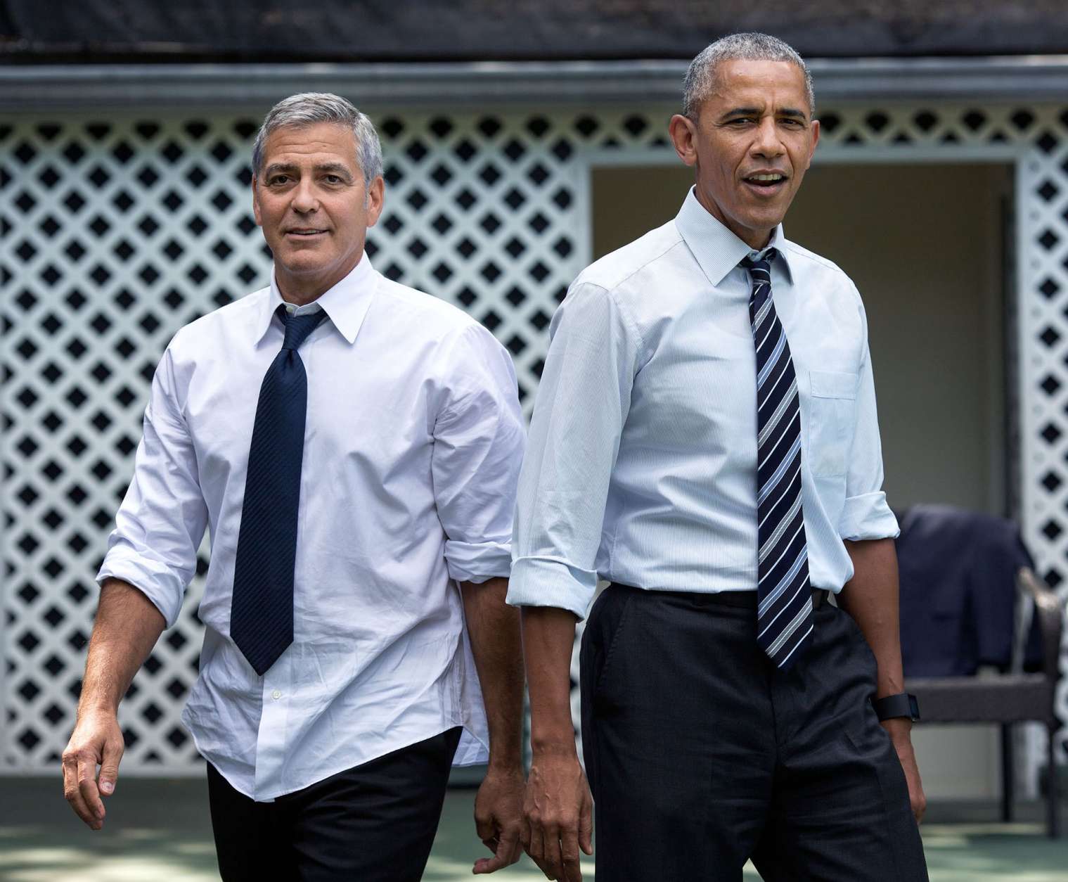 Sept. 12, 2016
“After a meeting with actor and human rights activist George Clooney, the President invited him and three of his colleagues to shoot hoops on the White House basketball court. This photo garnered a lot of attention when it was hung on the walls of the West Wing.” (Official White House Photo by Pete Souza)