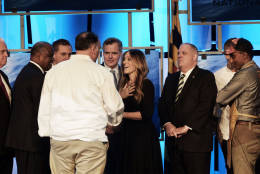 Sarah Jessica Parker with Maryland elected officials on stage during a grand opening ceremony for MGM National Harbor. Parker is opening her first stand-alone boutique store at the luxury resort and casino. 
(Courtesy Shannon Finney, www.shannonfinneyphotography.com)