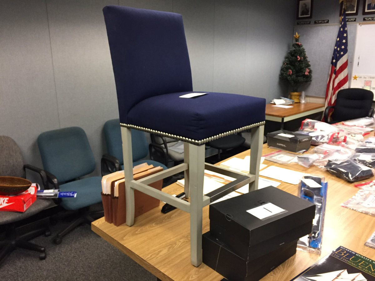 Stolen packages included a chair, several pairs of Ugg boots and food items. (WTOP/Michelle Basch)