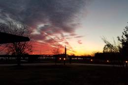 WTOP listener Ricardo Pascoe sent WTOP this image of the sunset on Thursday, Dec. 8, 2016. (Courtesy Ricardo Pascoe)