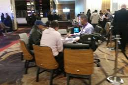 Early Friday morning at the MGM National Harbor, people continue to enjoy the perks of the venue. (WTOP/Kathy Stewart)