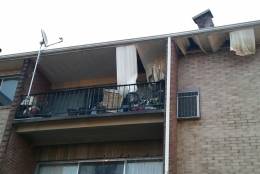 Between eight to 12 units were affected with smoke and water damage. (WTOP/Kathy Stewart)