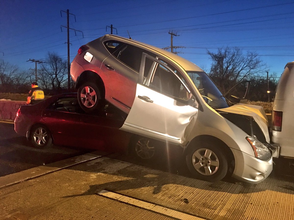 10 people were transported to hospitals after a multivehicle crash on southbound D.C. 295 early Thursday morning. (Courtesy DC Fire and EMS)