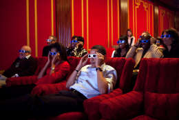 Feb. 1, 2009
“During a Super Bowl watching party in the White House theatre, the President and First Lady join their guests in watching one of the TV commercials in 3D.”
 
(Official White House photo by Pete Souza)

This official White House photograph is being made available only for publication by news organizations and/or for personal use printing by the subject(s) of the photograph. The photograph may not be manipulated in any way and may not be used in commercial or political materials, advertisements, emails, products, promotions that in any way suggests approval or endorsement of the President, the First Family, or the White House.