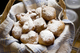 **FOR USE WITH AP LIFESTYLES**   Banana Fritters are seen in this Monday, Feb. 2, 2009 photo. If you are looking for an alternative to pancakes for breakfast try these New Orleans inspired Banana Fritters. The batter coated banana pieces are intended to be deep-fried but could also be pan-fried like a pancake.   (AP Photo/Larry Crowe)
