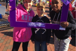 Anjeleice Davidson along with Layna Rush and Mason Szczeszek. The children all volunteered and walked at the “THE WALK TO END ALZHEIMER’s” here in Annapolis Maryland. 5K (Courtesy Fatimallah Westdavidson)