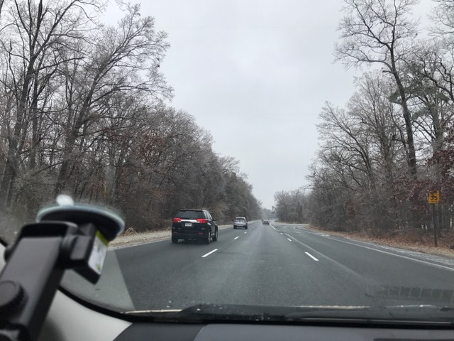 A shot of the wintry view on the BWI Parkway on Saturday, Dec. 17, 2016. (Courtesy Ben B)