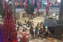 Some shoppers strategically wait until Christmas Eve to shop ... they say to avoid the crowds. (WTOP/Kathy Stewart)