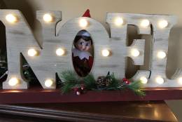 Peppermint Elf is keeping an eye on the good little boys and girls for Christmas, says Keith Johnson. (Courtesy @Chief600B via Twitter)