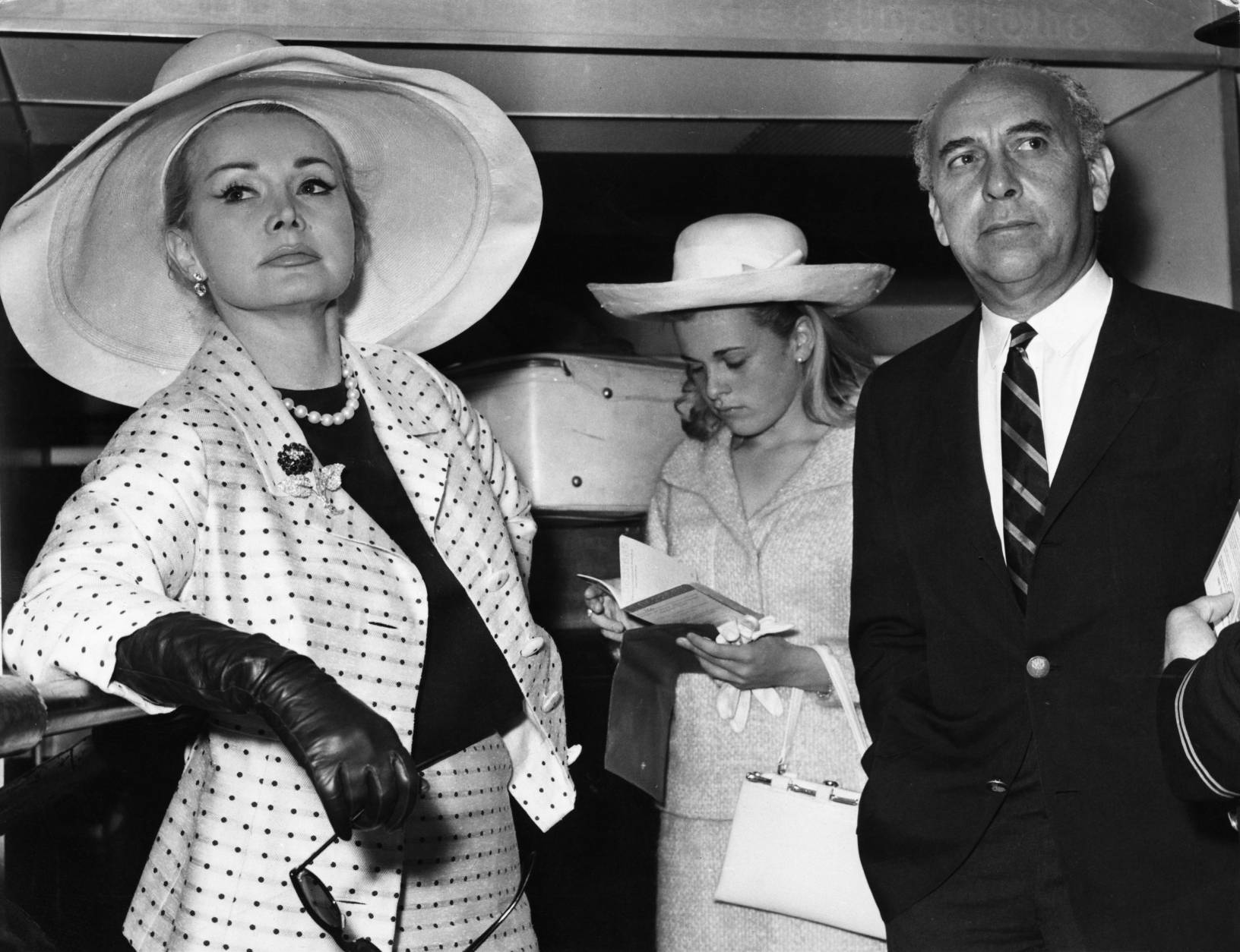 Hungarian-American actress Zsa Zsa Gabor with her husband Herbert Hutner and daughter Francesca Hilton, circa 1965. Gabor, 99, died of a heart attack, CBS confirmed Sunday, Dec. 18, 2016 (Photo by Express/Hulton Archive/Getty Images)