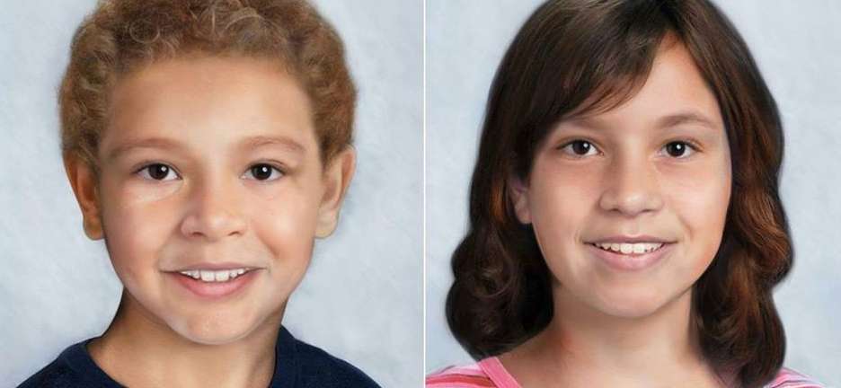 Prosecutors have not disclosed evidence of harm in the murder trial of Catherine Hoggle, who's charged with killing her children Jacob and Sarah. This is an age-progressed composite from 2016. (Courtesy Find Sarah and Jacob)
