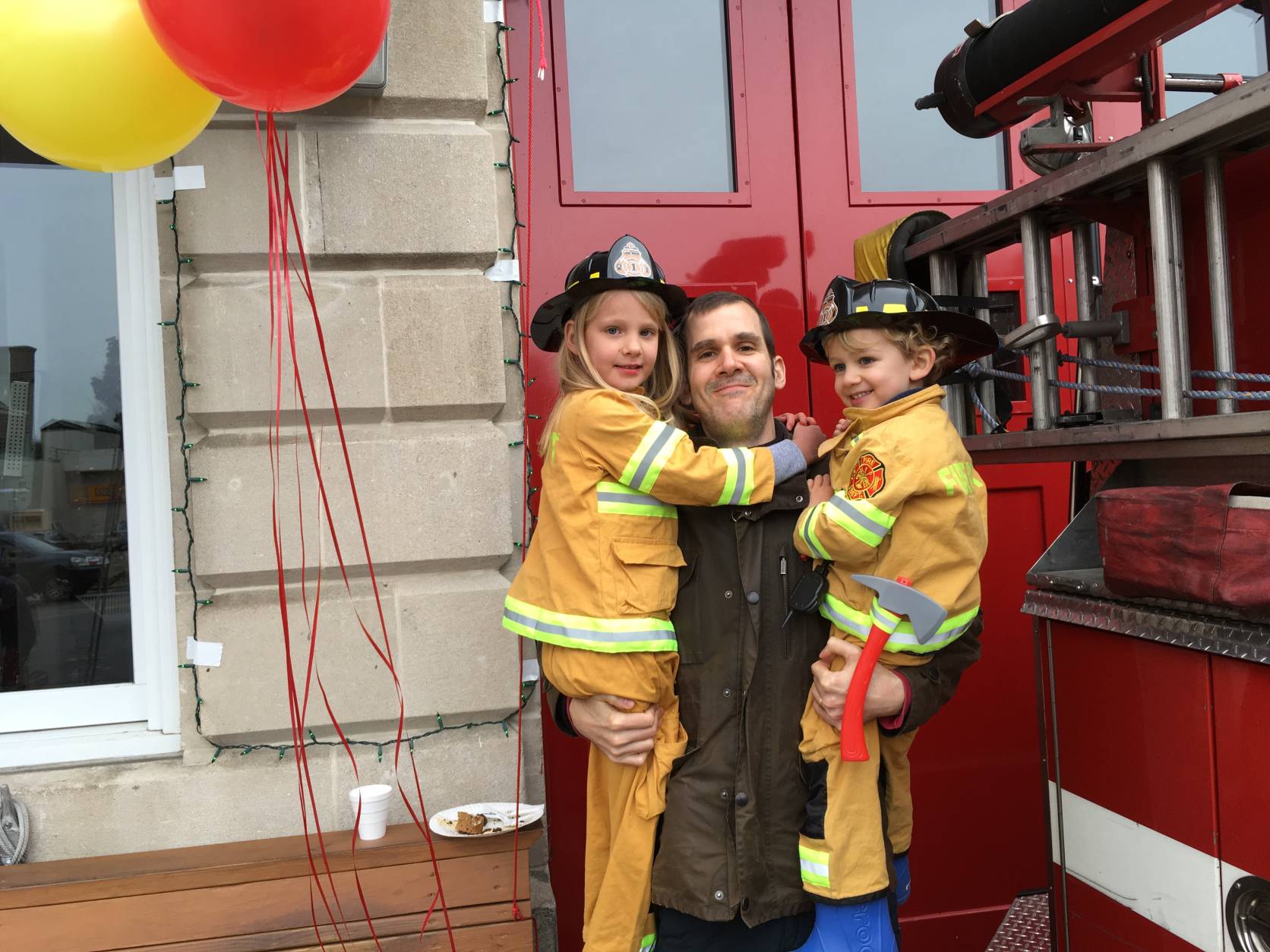 Community members brought their children to enjoy the festivities--some dressed up like firefighters.(WTOP/Liz Anderson)