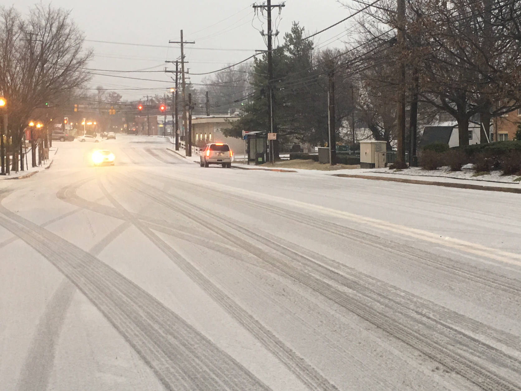 Ice covered the roads in much of the D.C. region early Saturday morning during a Winter Weather Advisory. (WTOP/Ian Crawford)
