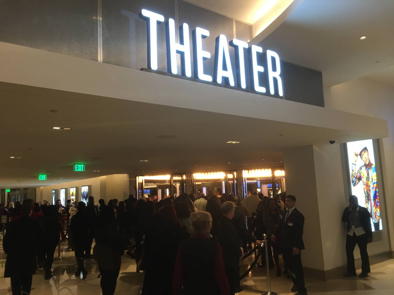 The entrance to the Theater at the MGM National Harbor. (WTOP/Mike Murillo)