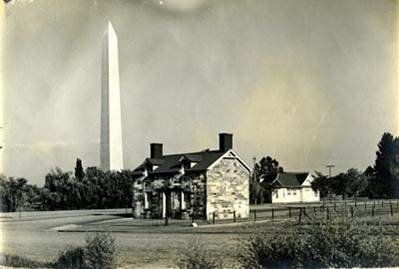 The Trust for the National Mall provided this historical image of the Lockkeeper's House, which sits today at the corner of 17th Street and Constitution Avenue. (Courtesy Trust for the National Mall)