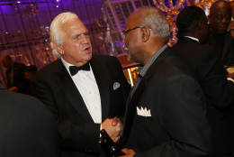 NATIONAL HARBOR, MD - DECEMBER 08:  Maryland Senator Thomas V. Mike Miller talks with a guest at the MGM National Harbor Grand Opening Gala on December 8, 2016 in National Harbor, Maryland.  (Photo by Paul Morigi/Getty Images for MGM National Harbor)