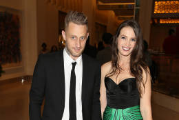 NATIONAL HARBOR, MD - DECEMBER 08:  Michael Voltaggio (L) and Jamie Schreiber attend the MGM National Harbor Grand Opening Gala on December 8, 2016 in National Harbor, Maryland.  (Photo by Paul Morigi/Getty Images for MGM National Harbor)