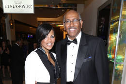 NATIONAL HARBOR, MD - DECEMBER 08:  Baltimore Mayor Stephanie Rawlings-Blake (L) and Michael Steele attend the MGM National Harbor Grand Opening Gala on December 8, 2016 in National Harbor, Maryland.  (Photo by Paul Morigi/Getty Images for MGM National Harbor)