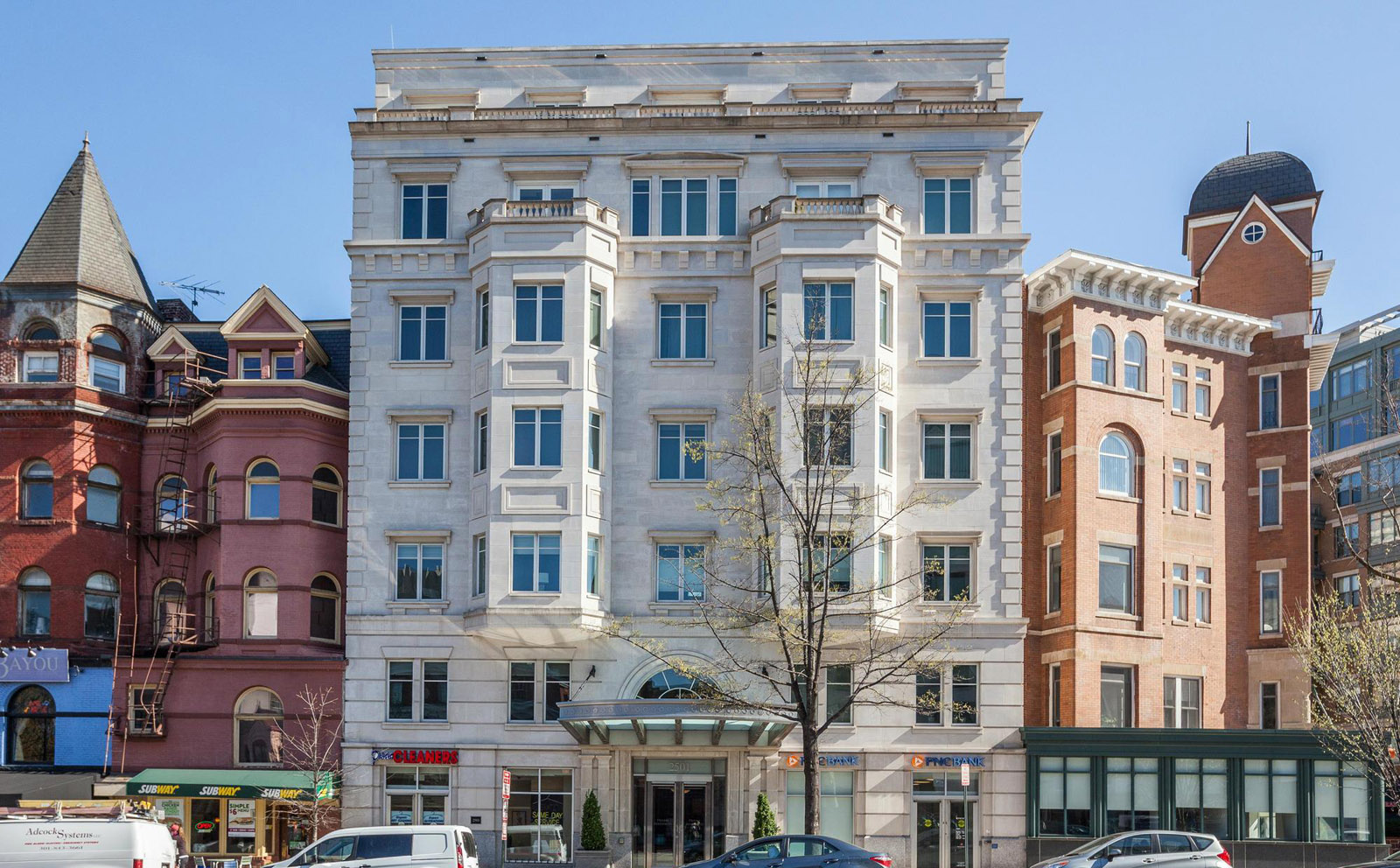 No. 3A at 2501 Pennsylvania Ave. NW sold for $2.3 million in November. The contemporary home features two bedrooms and two bathrooms.  (Courtesy MRIS)