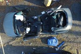 A look at Helena Buarque de Macedo's car after the crash. (Courtesy Montgomery County State's Attorney)