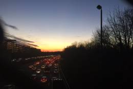 Thursday night's sunset probably helped take the edge off the evening commute on Thursday, Dec. 8, 2016. Fazli Erdem shared this shot with WTOP via Twitter. (Courtesy Fazli Erdem)