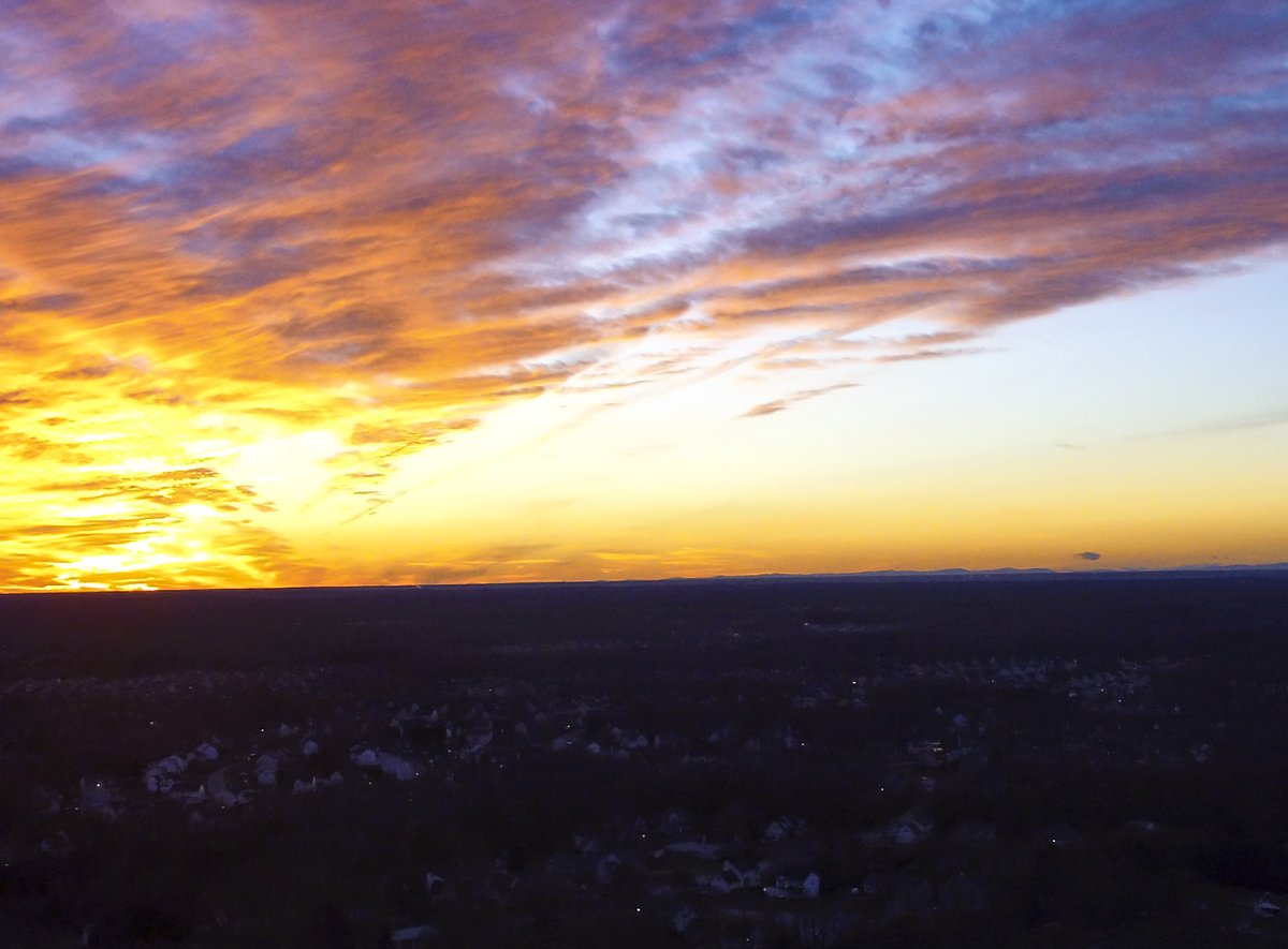 Twitter user Todd Anderson says he shot this image of the sunset with a drone Thursday, Dec. 8, 2016. (Courtesy Todd Anderson via Twitter)