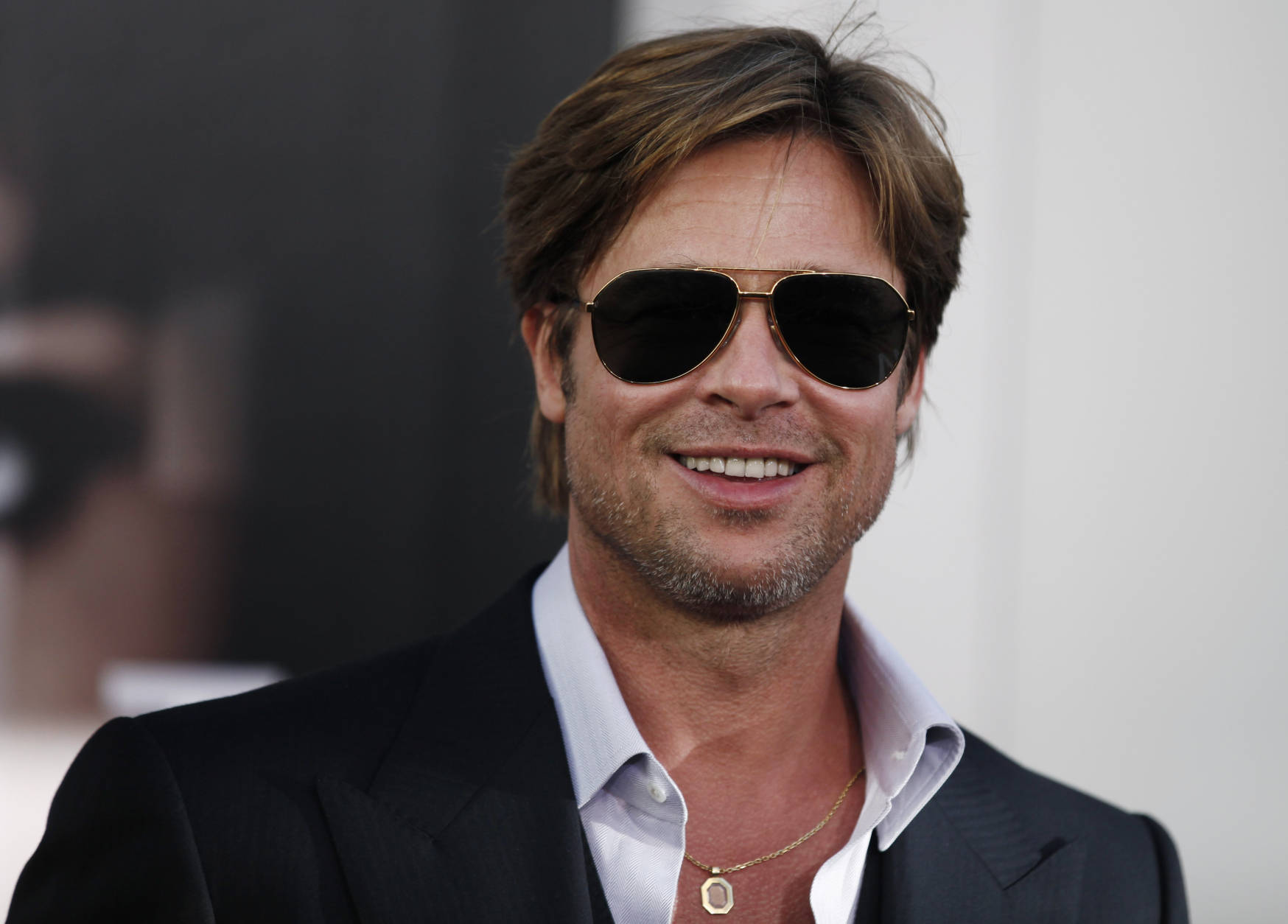 Actor Brad Pitt arrives at the premiere of "Salt" in Los Angeles, on Monday, July 19, 2010.  (AP Photo/Matt Sayles)