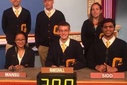 On "It's Academic," Gaithersburg High School competes against Stone Bridge and Wakefield high schools. The show airs Feb. 25, 2017. (Courtesy Facebook/It's Academic)