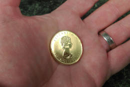 The gold coin will help the Salvation Army's donations. Donations are down 15 percent. (Courtesy Salvation Army)