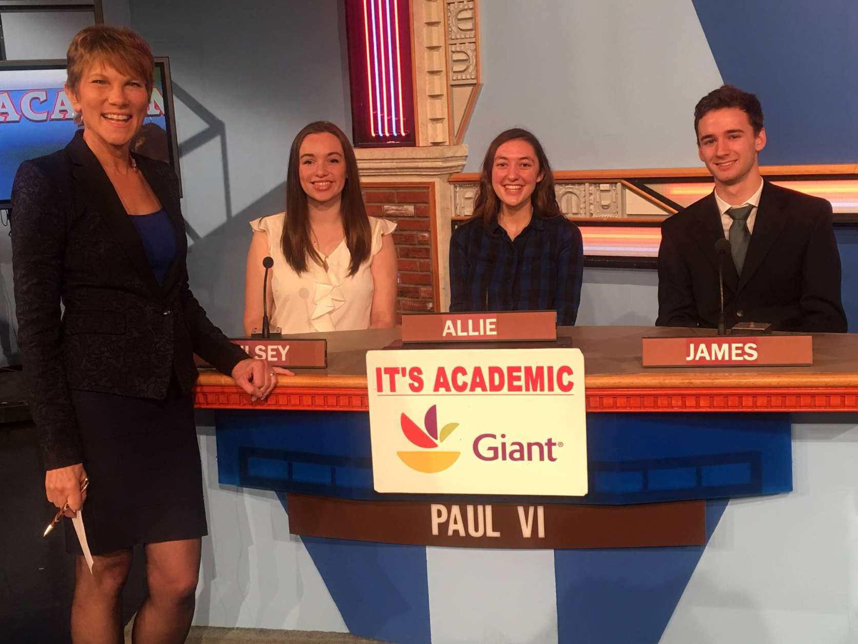On "It's Academic," Paul VI competed against Albert Einstein High School and Holton-Arms. The show aired Jan. 28, 2017. (Courtesy Facebook/It's Academic)