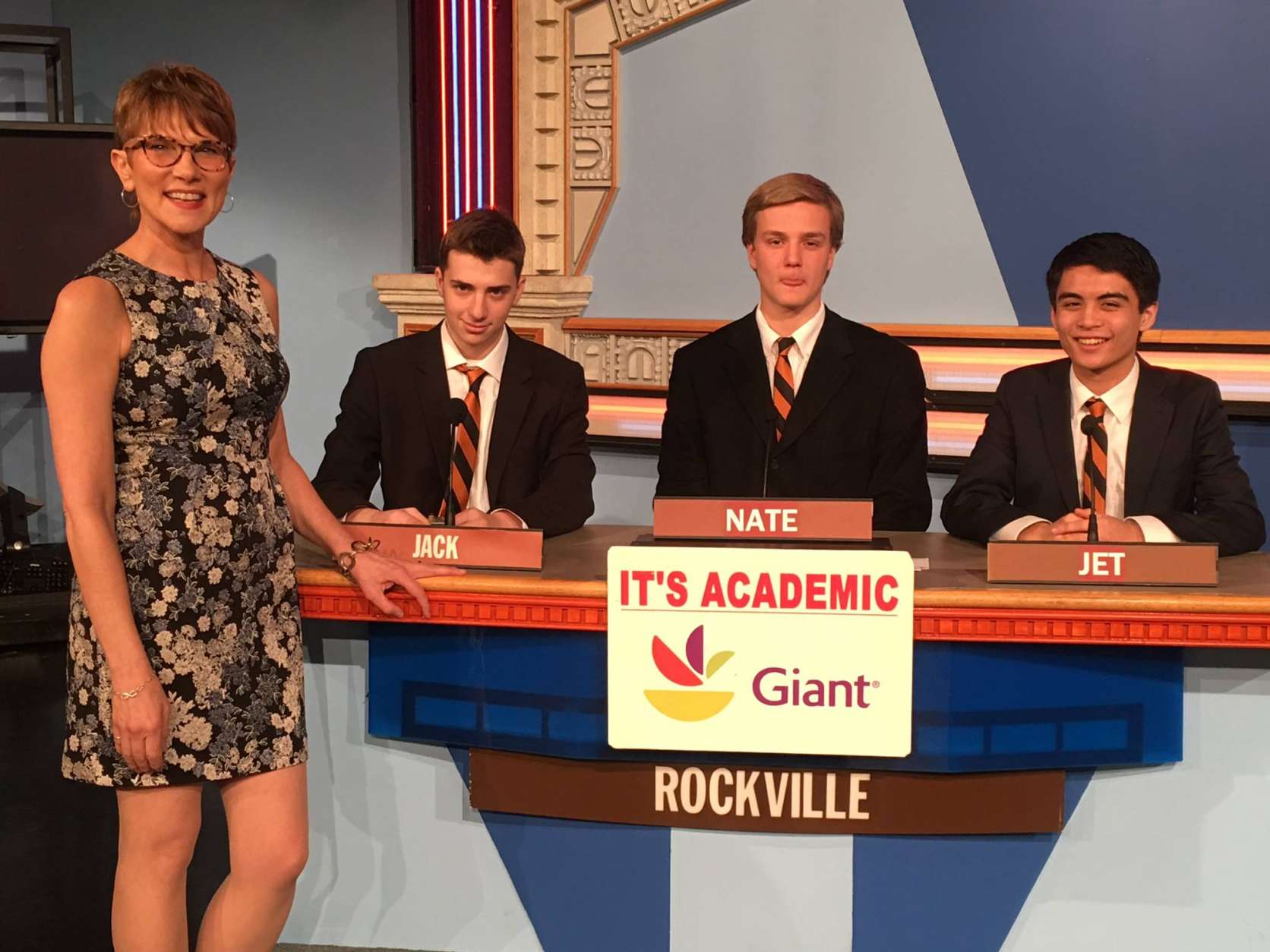 On "It's Academic," Rockville High School competes against Park view and South County high schools. The show airs March 25, 2017. (Courtesy Facebook/It's Academic)