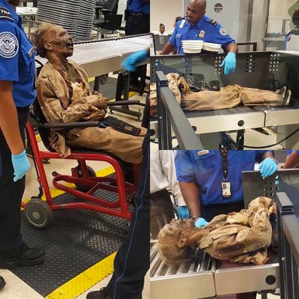 Movie prop corpse — Hartsfield — Jackson Atlanta International Airport (ATL)